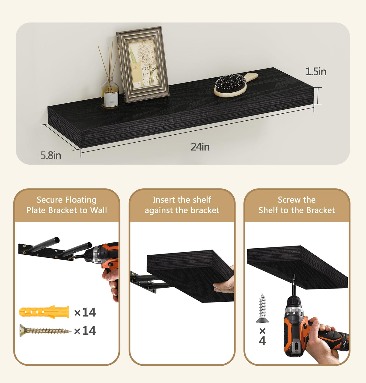Vervida bathroom storage shelves organize daily essentials.
