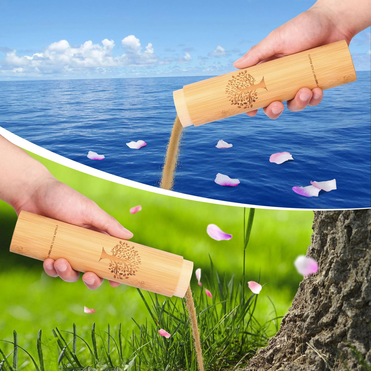 Very100 eco-friendly bamboo design offers a sustainable memorial option.