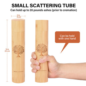 Very100 small 9-inch scattering urn ideal for partial remains.