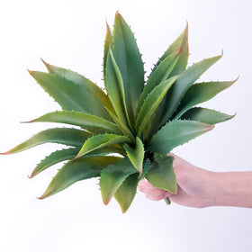 Veryhome artificial aloe plant 12.5-inch close-up showing lifelike texture and color.