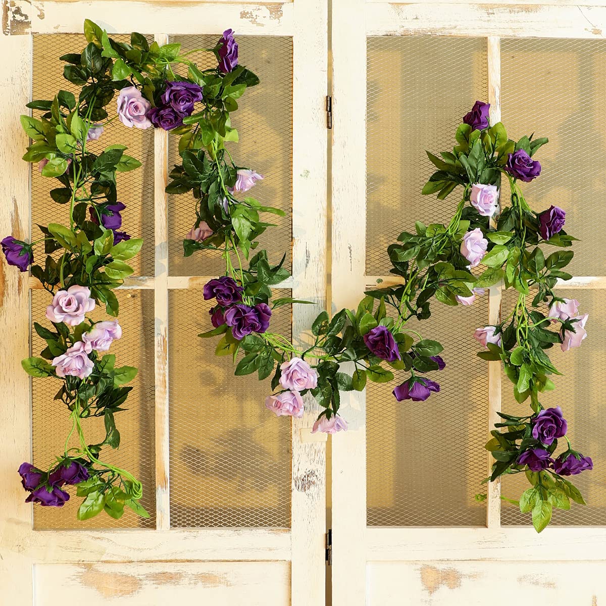 Veryhome corner decor garland adds greenery without upkeep.