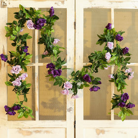 Veryhome corner decor garland adds greenery without upkeep.