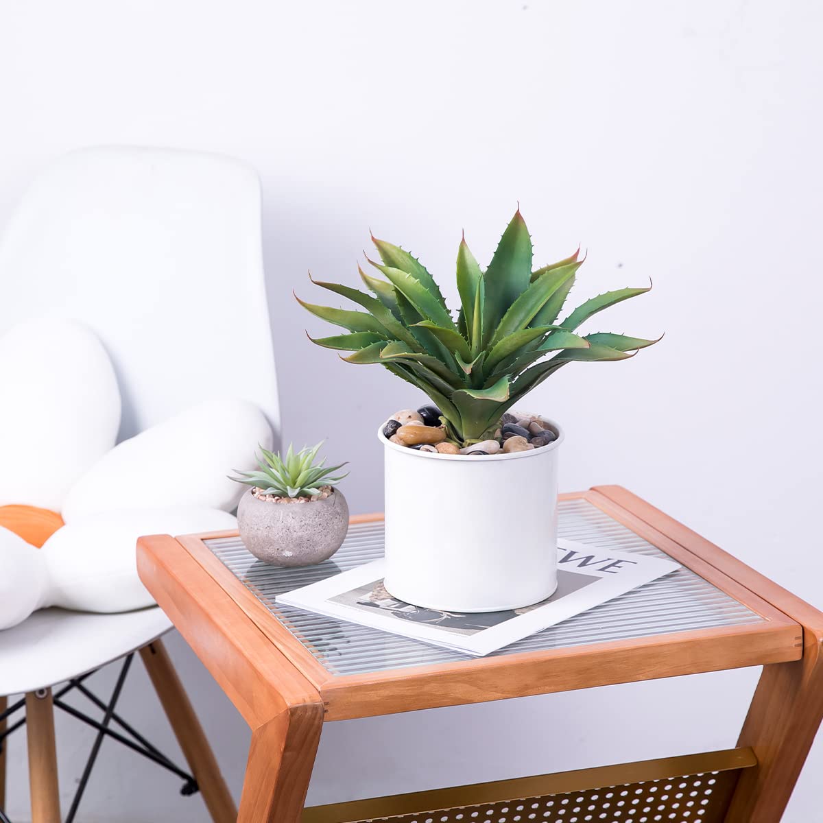 Veryhome large artificial succulent for indoor and outdoor displays.