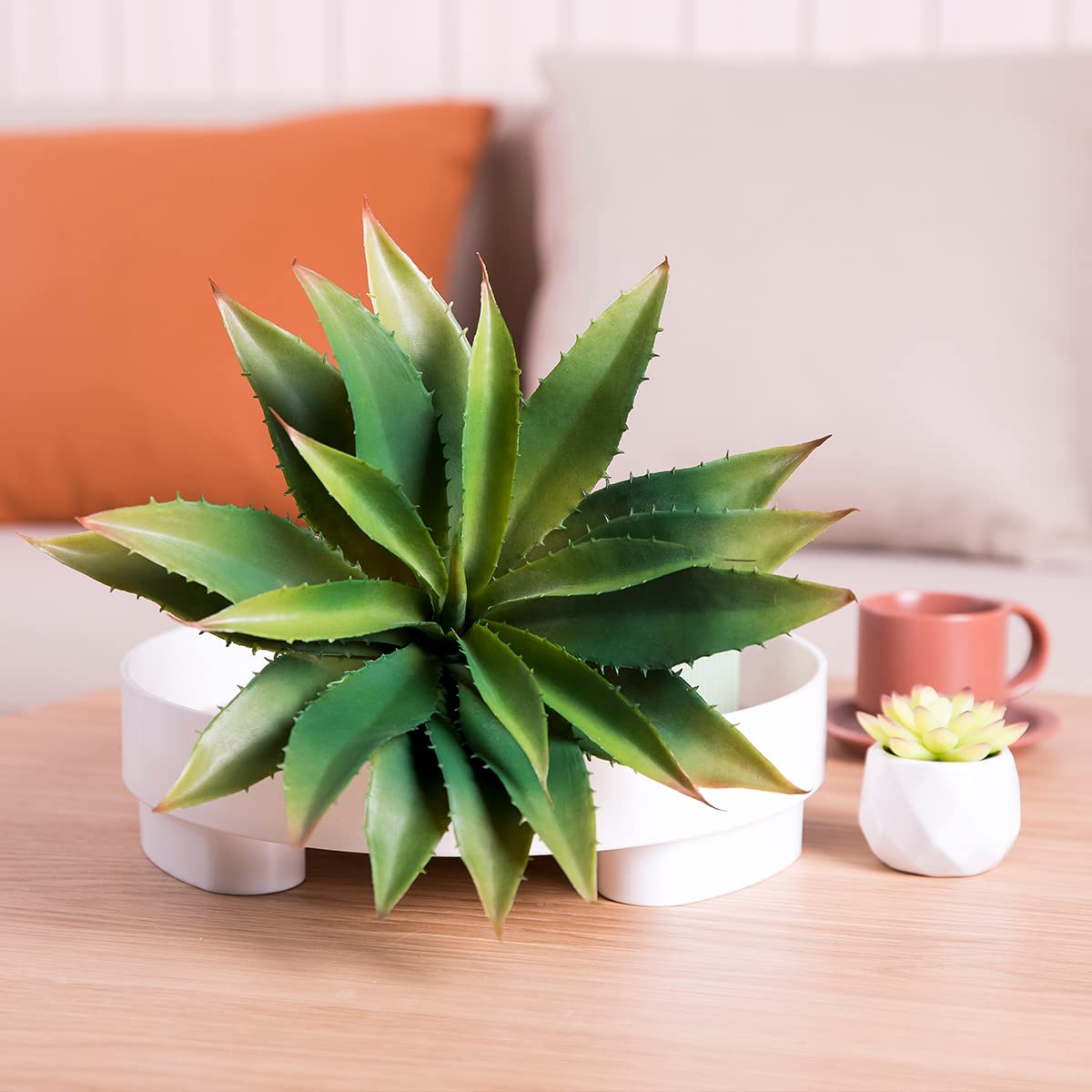 Veryhome oversized aloe in vase for maintenance-free greenery.