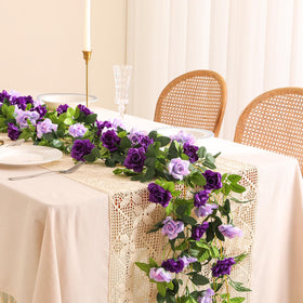Veryhome rose garland with dual-color heads adds depth to wedding decor.