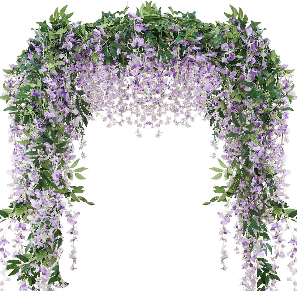 Veryhome wisteria garland 86-inch set drapes beautifully for versatile decor
