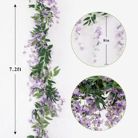 Veryhome wisteria garland stems bendable for creative arrangements