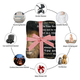 VESDEIN gift blanket with inspirational message for son’s birthday