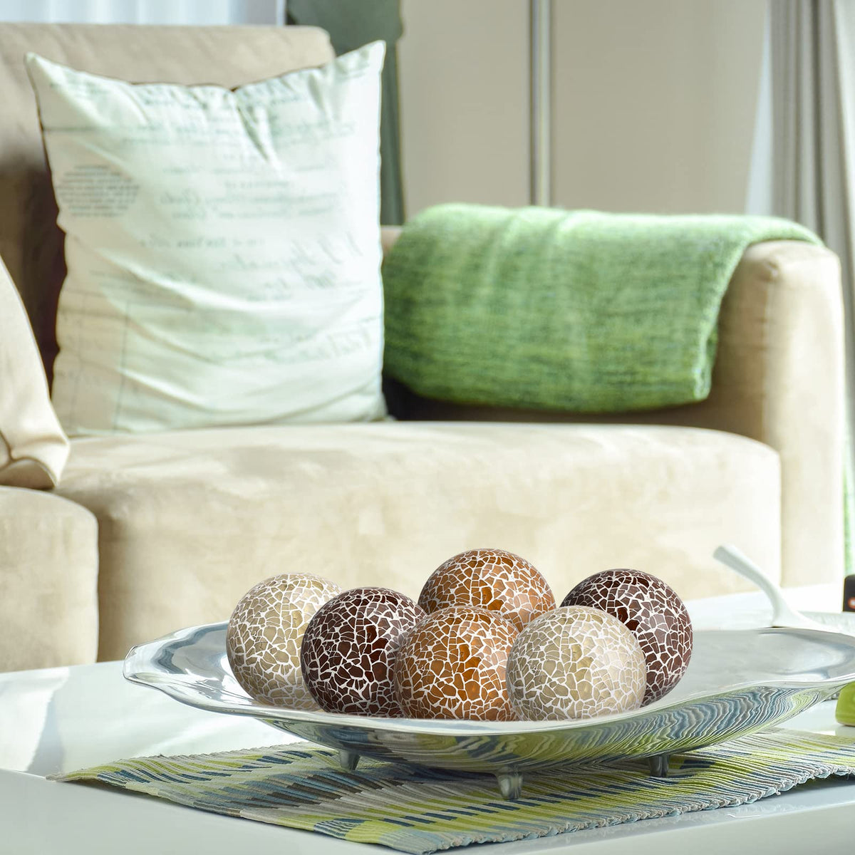 Vesici mosaic sphere ball dining table decor inspires stylish conversations.