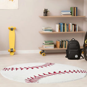 Vesocro baseball rug soft microfiber texture brings cozy underfoot feel