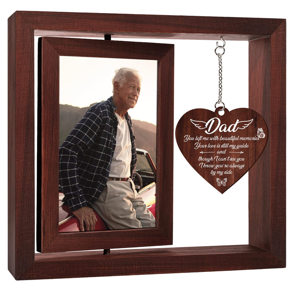 Vetbuosa memorial frame for Dad featuring dual-photo display for lasting memory.