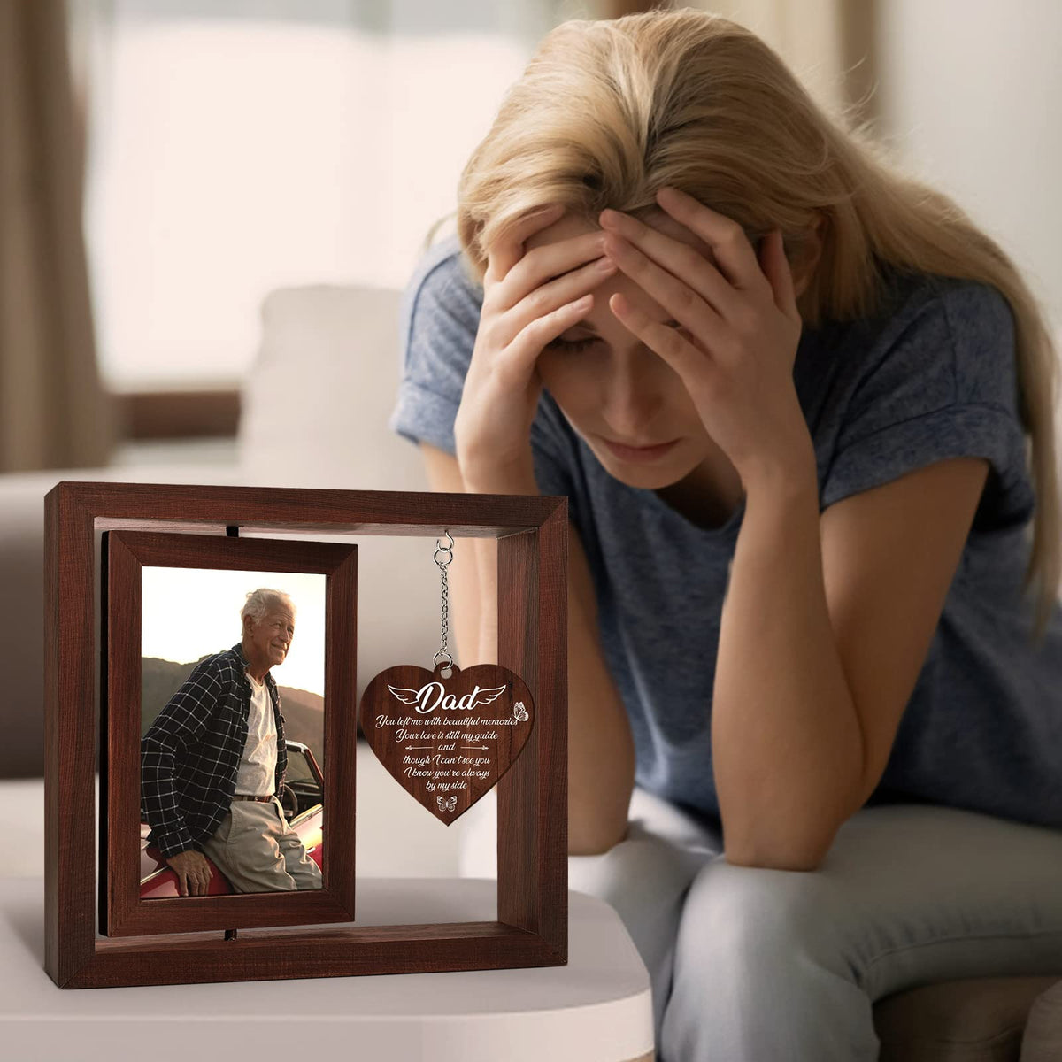 Vetbuosa memorial frame and heart-shaped sign offer a comforting keepsake.