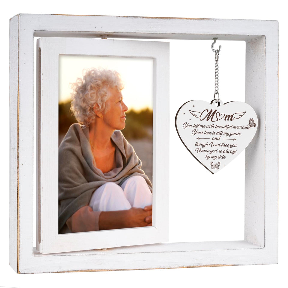 Vetbuosa frame with mom heart pendant for cherished memories.