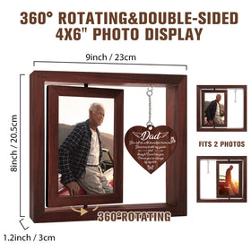 Vetbuosa dual-photo 4x6 frame fits two cherished Dad memories.