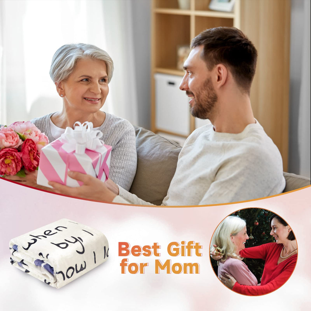 VETEBLE soft throw blanket showing generous 55-70 inch coverage for comfort.