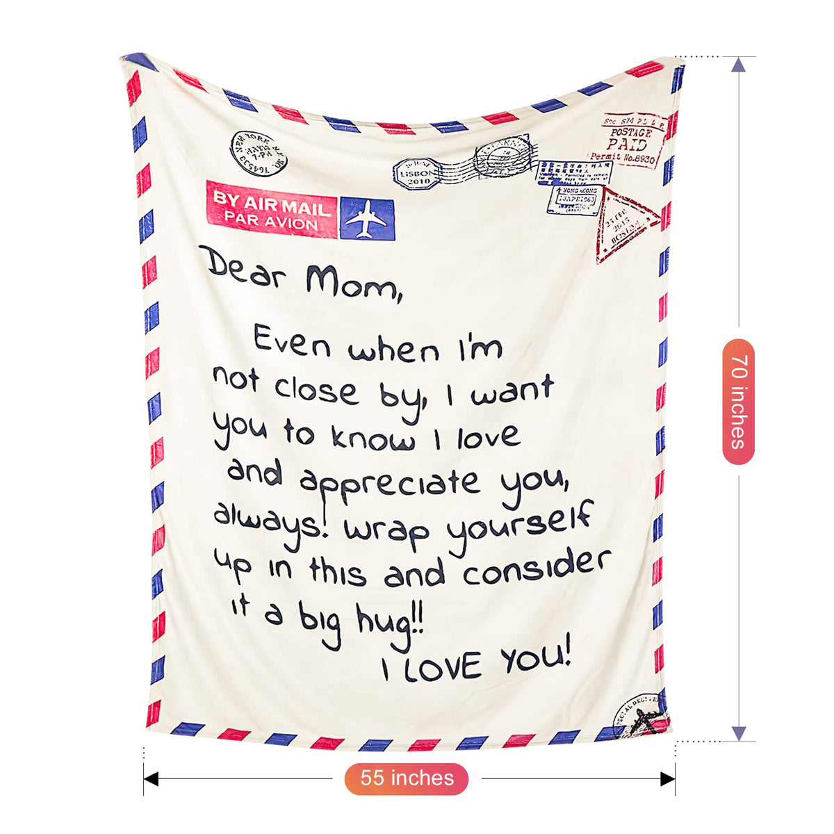 VETEBLE soft throw blanket care label highlighting machine wash