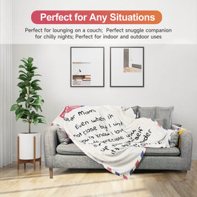 VETEBLE soft throw blanket in mom's reading nook for comfort.