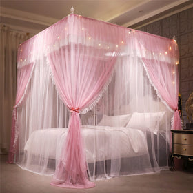 VETHIN four-openings bed canopy design for easy access from any side