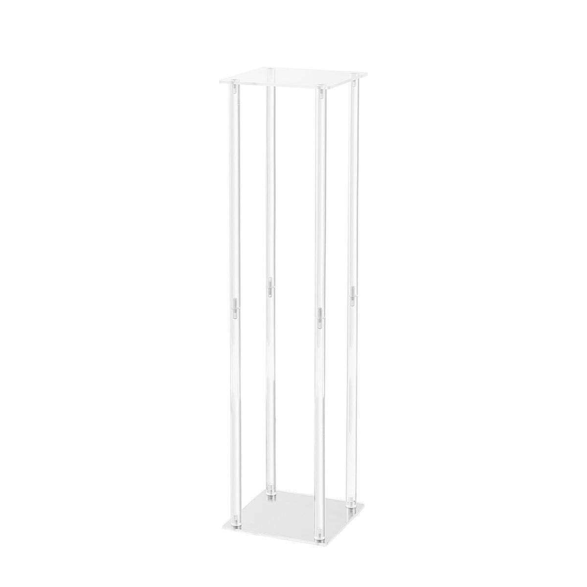 VEVOR acrylic stand close-up reveals transparent tubes and modular assembly potential.