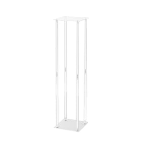 VEVOR acrylic stand close-up reveals transparent tubes and modular assembly potential.