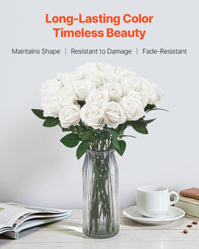 Flexible PE-coated wire stems bend easily for custom bouquets and centerpieces.