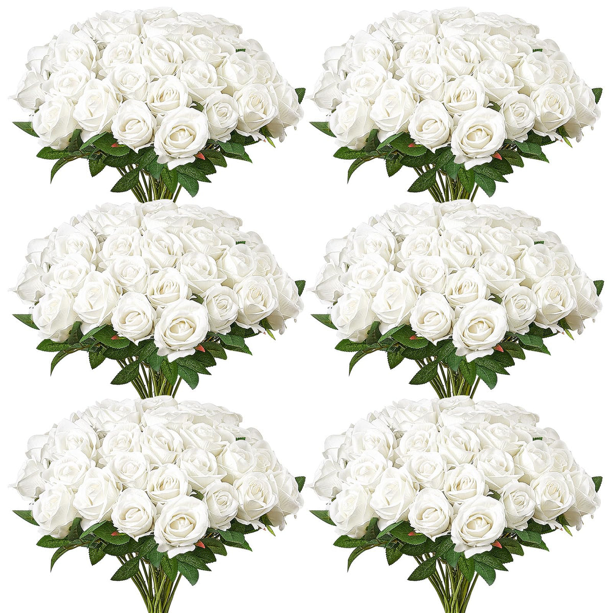 VEVOR white foam roses in bulk for realistic bridal decor and displays.