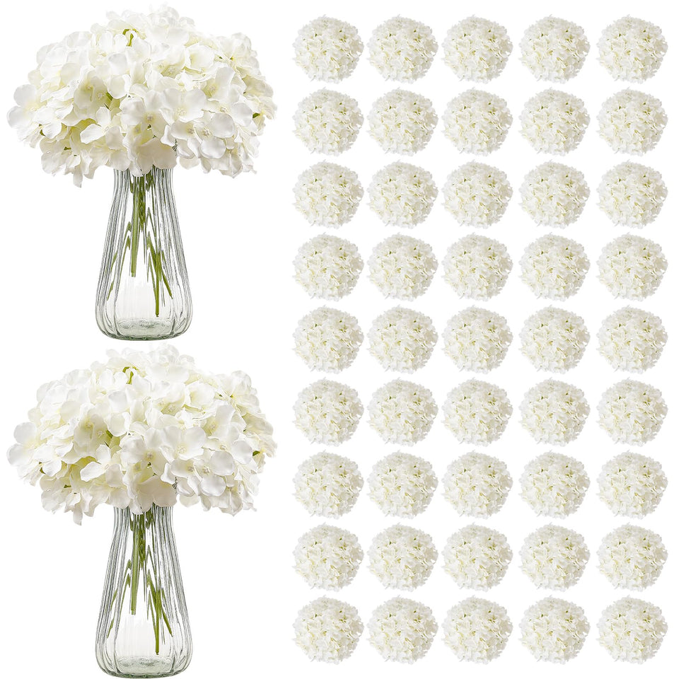 VEVOR artificial hydrangea 105-pcs white bloom ideal for event displays