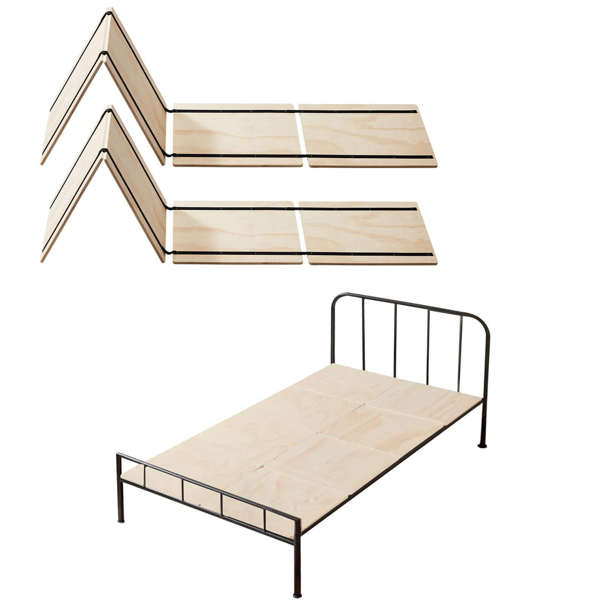 VEVOR bunkie board twin 35x71 folded for easy storage and quick setup.