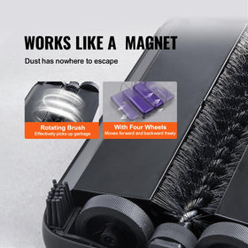 VEVOR Carpet Sweeper 180-degree head reaches under furniture.