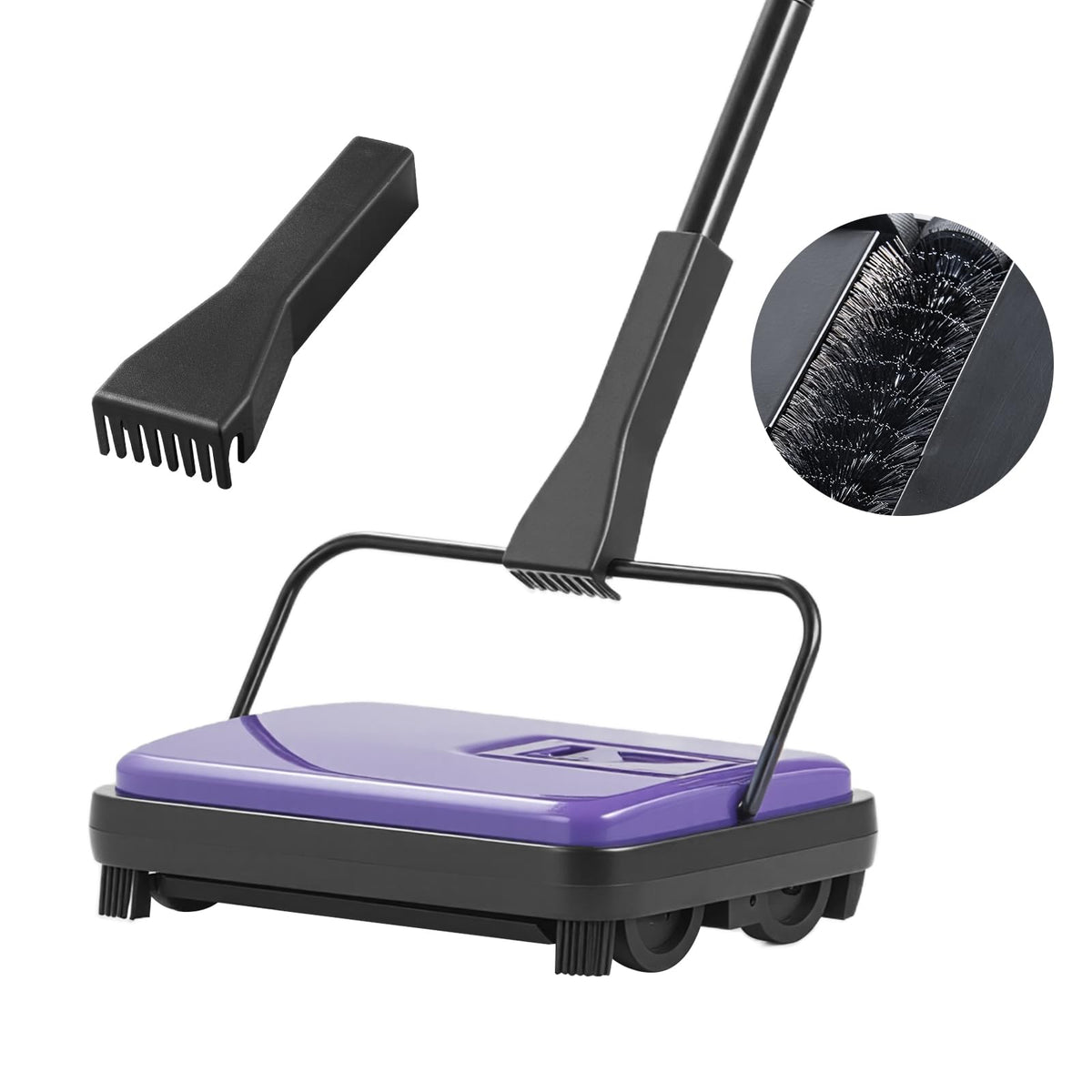 VEVOR Carpet Sweeper easy empty mechanism keeps hands clean.