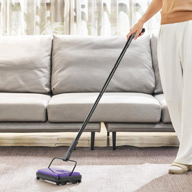 VEVOR Carpet Sweeper lightweight handle reduces bending during cleaning.