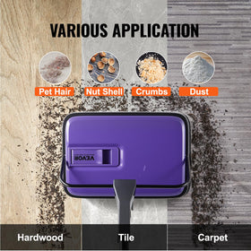 VEVOR Carpet Sweeper reaches under tables and sofas.