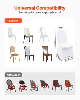 VEVOR chair cover bottom pockets hold chair legs securely.