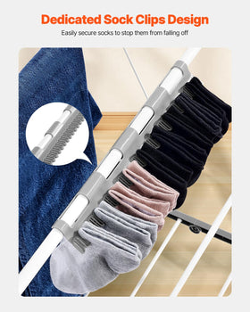 VEVOR corrosion-resistant iron frame stands up to damp laundry spaces