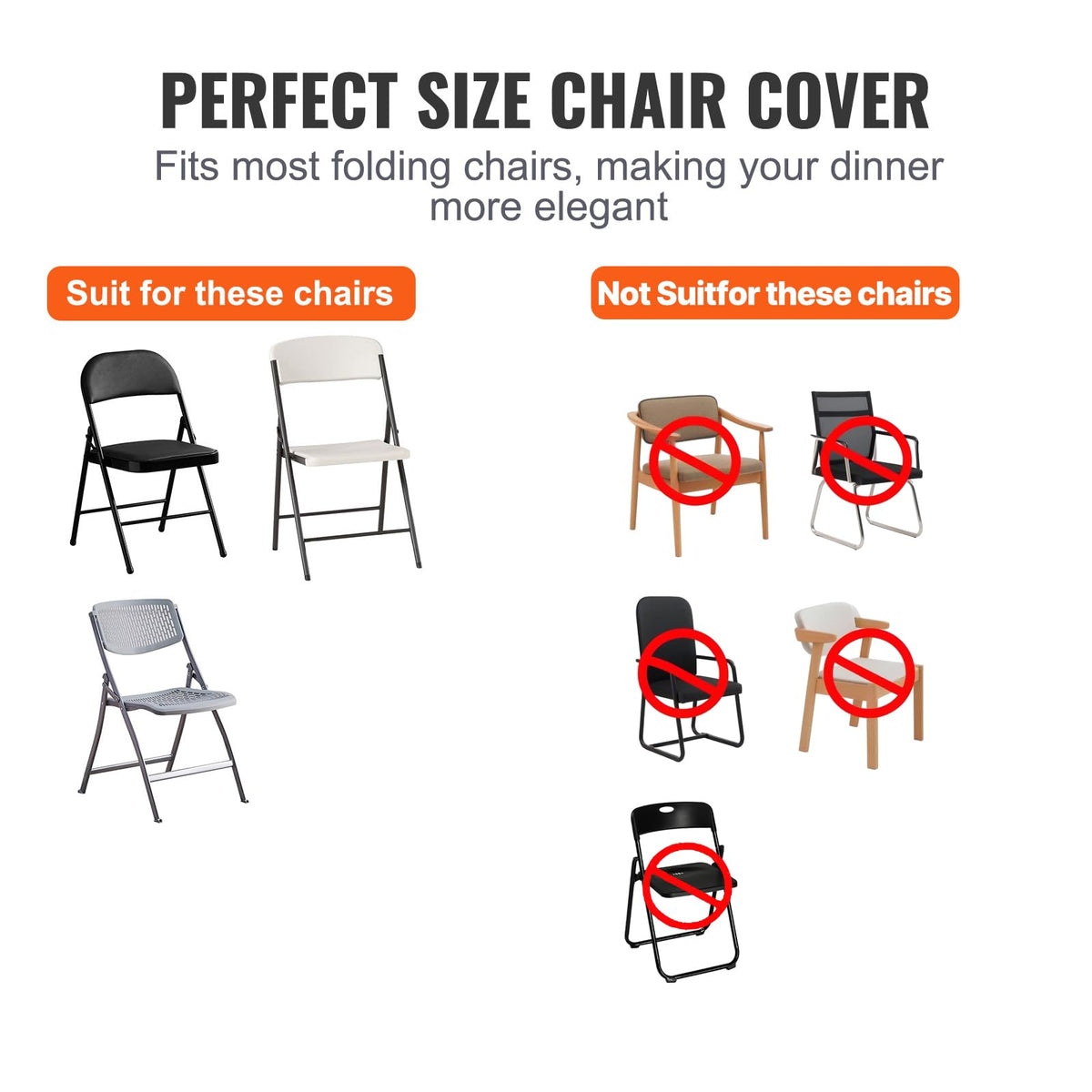 VEVOR dining-chair slipcover fits standard chairs for a neat, wrinkle-free look