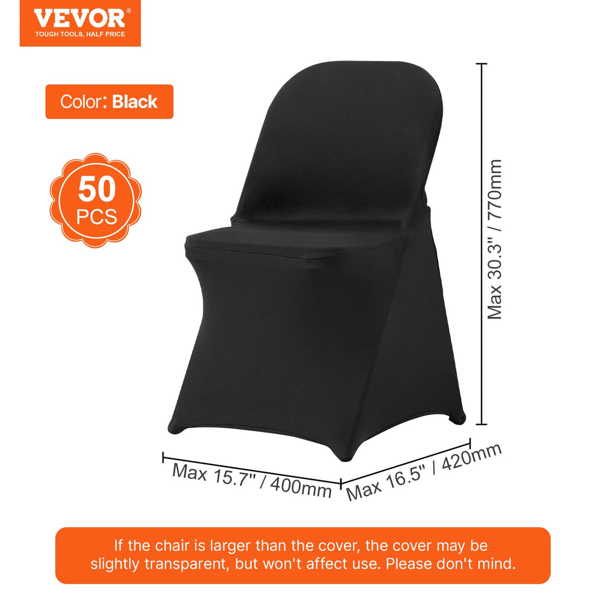Easy stretch installation over chairs with no ironing needed