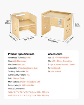 VEVOR Montessori suitable for ages 1–5 with growing capabilities