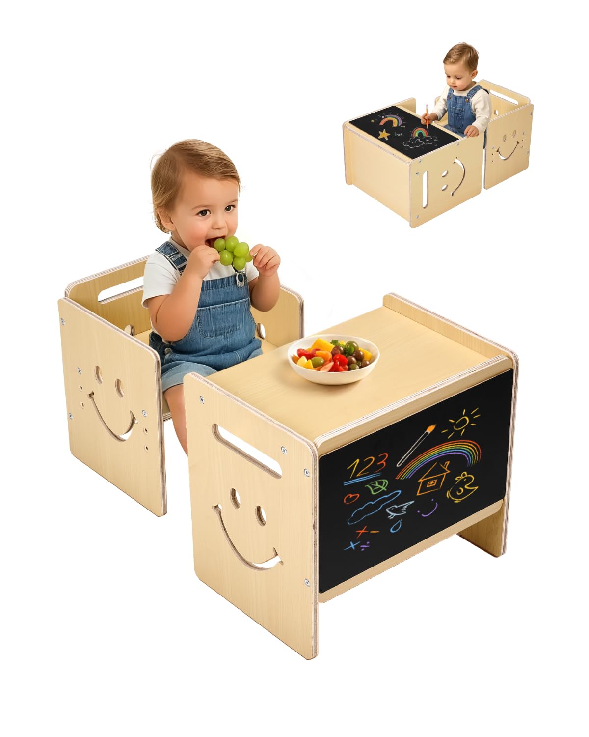 VEVOR Montessori weaning table with sturdy surface for meals and play