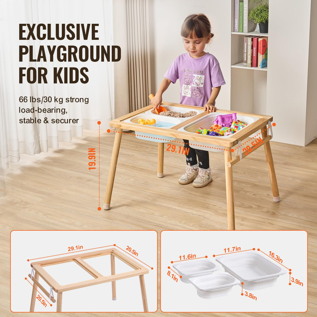 VEVOR Sensory Table with double-sided tabletops for versatile activities