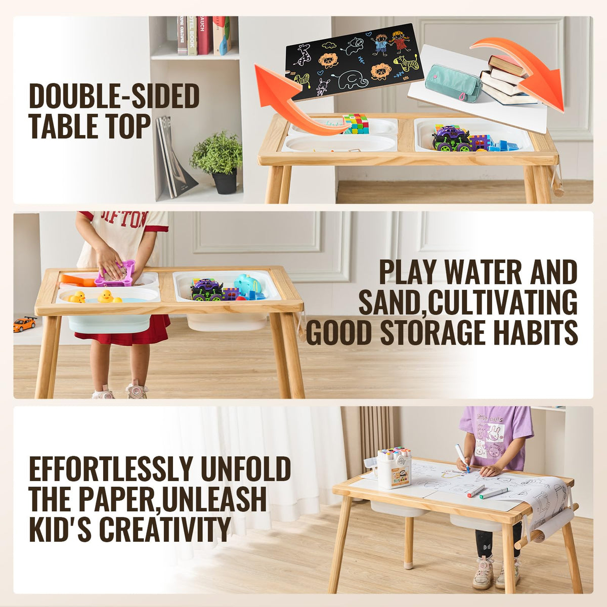 VEVOR Sensory Table supports sand and water play for tactile discovery