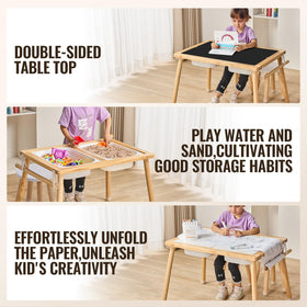 VEVOR Sensory Table with two stools for family-friendly play sessions.