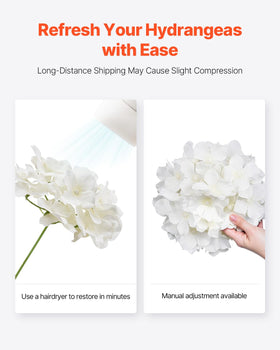 VEVOR silk hydrangea maintenance-free display with dust-friendly upkeep