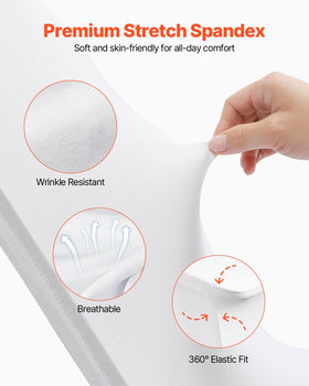 VEVOR white stretch chair cover suitable for banquet settings.