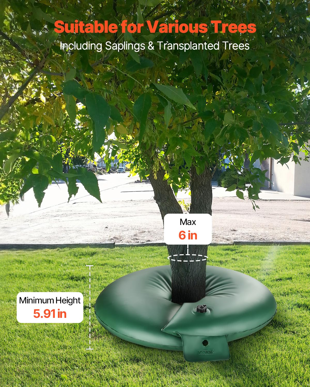 VEVOR 4-pack tree watering bags for scalable irrigation