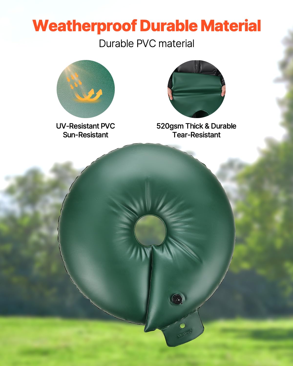 VEVOR durable PVC tree watering bag withstands outdoor use