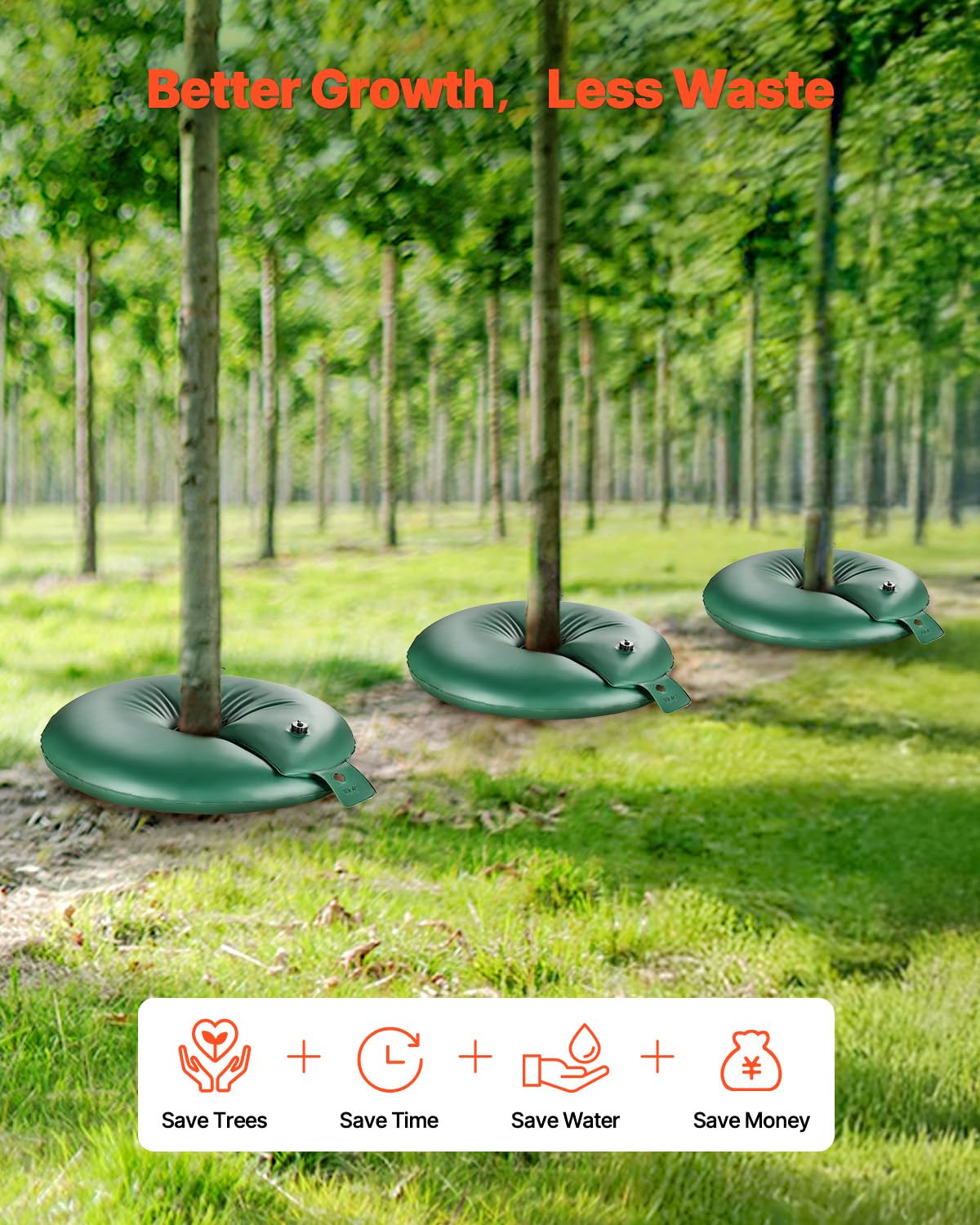 VEVOR trunk compatibility up to 140mm for broad tree fit