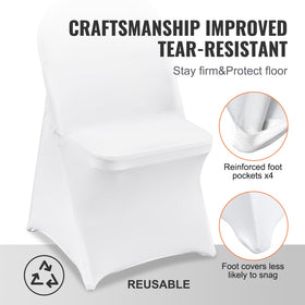 VEVOR wedding and banquet chair cover in white creates cohesive decor