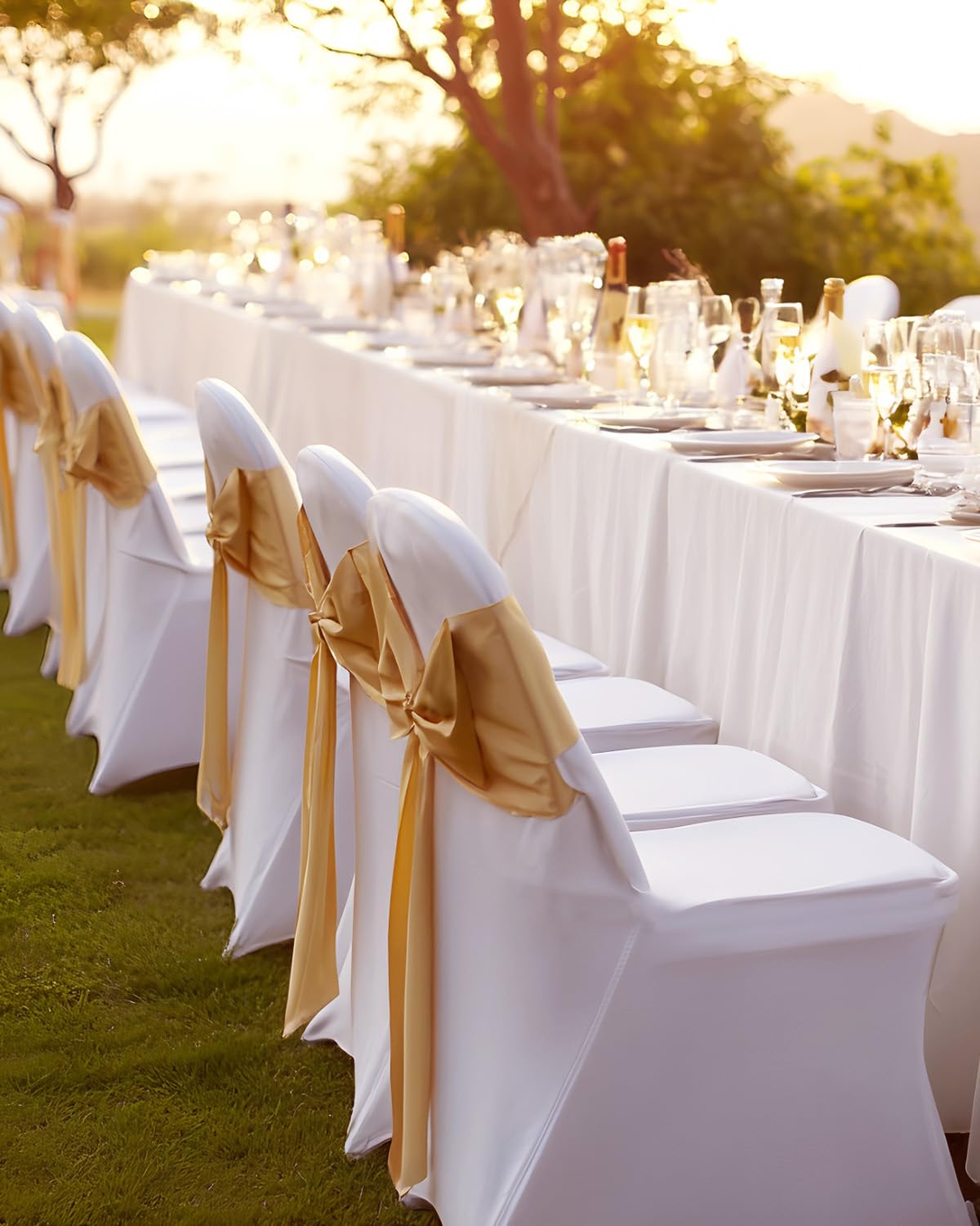 VEVOR white folding chair cover fits chairs up to 17.5 x 13 x 33 inches