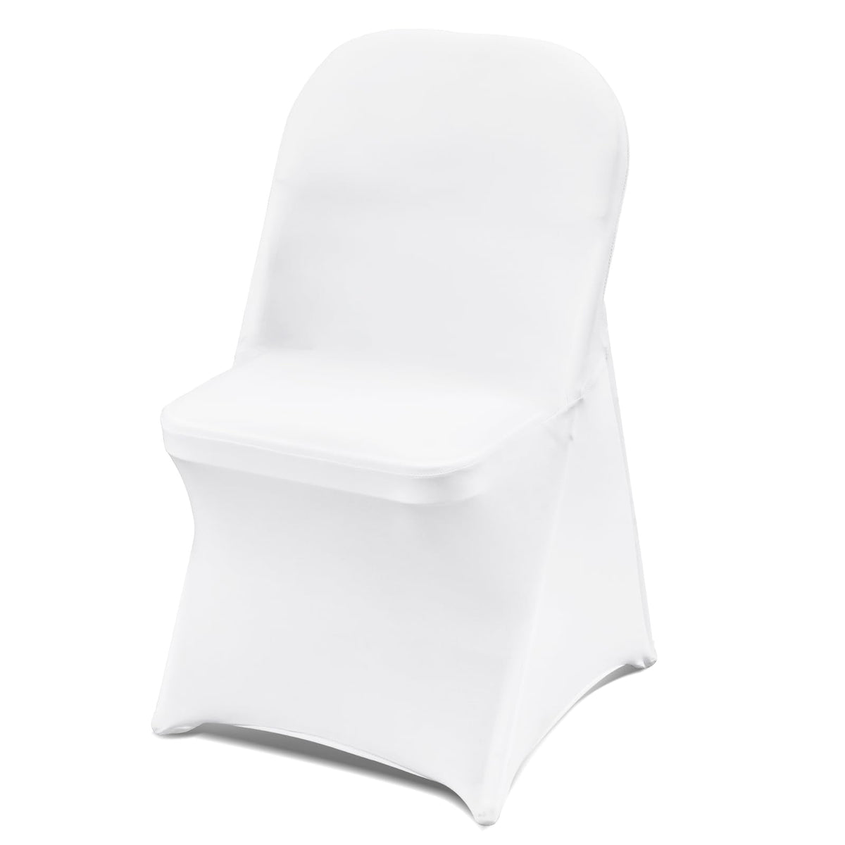 VEVOR white folding chair cover with elastic-fit for a sleek wedding look