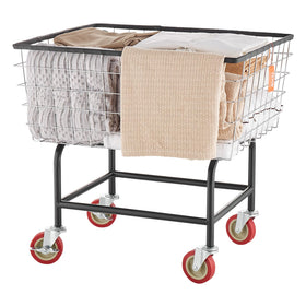 VEVOR wire laundry cart with chrome finish for a sleek, durable appearance